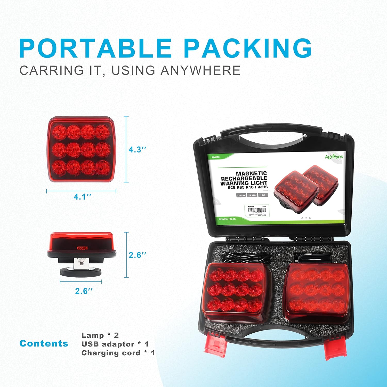 Thumbnail 4 de Agrieyes Red Electric Light 8h Emergency Strobe 🚨