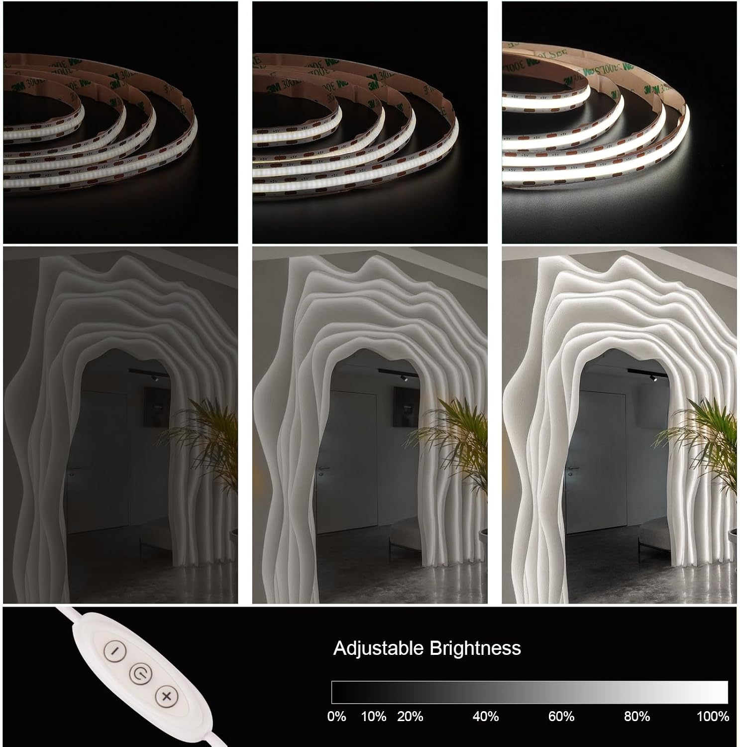 Thumbnail 3 de Fosingut 8mm COB LED Strip Light – dimbar LED-remsa, 2 m, 6500 K