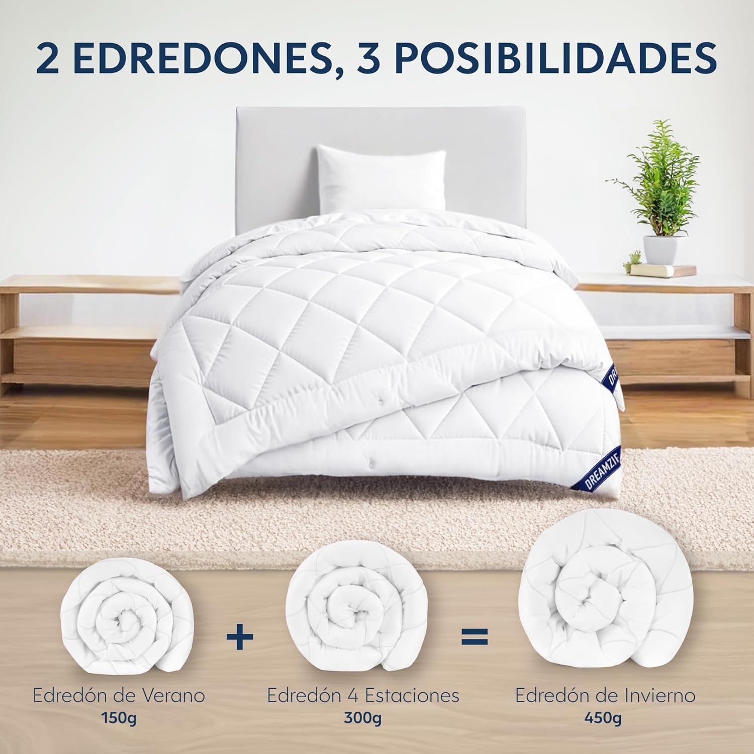 Thumbnail 1 de Dreamzie Edredón 4 Estaciones 135x200 🛏️