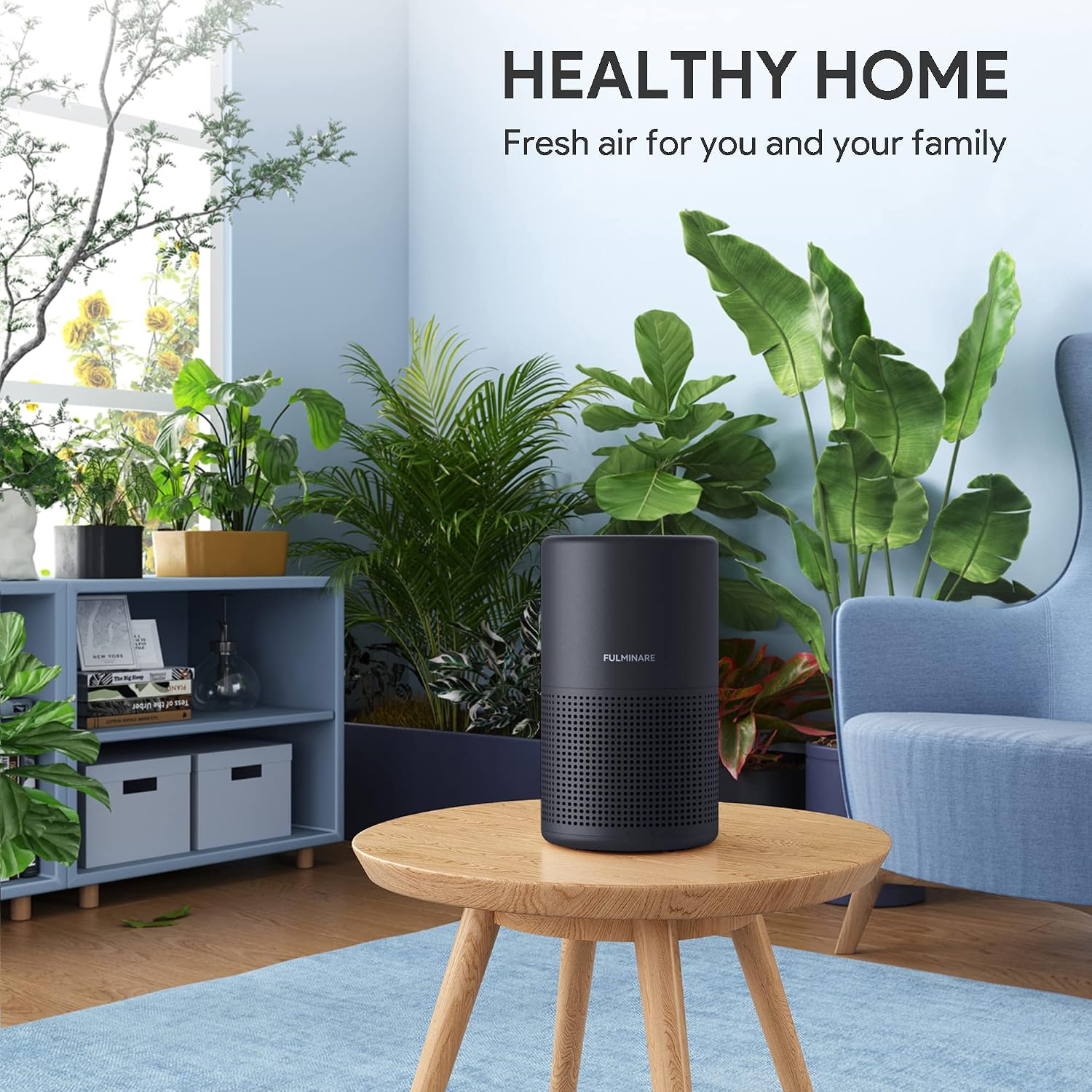 Detalle 1 de FULMINARE PU-P05 H13 HEPA Air Purifier with LED Night Light, 3 Speeds