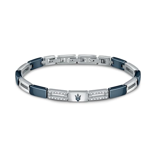 Thumbnail 6 de Maserati Bracelet Jewels Homme en Acier IP bleu — Pierres précieuses et céramique (24 cm)