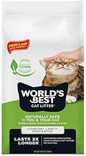 WORLD'S BEST CAT LITTER Multi‑Chats Parfum Lavande, 28 Livres – Maïs naturel et zéro poussière