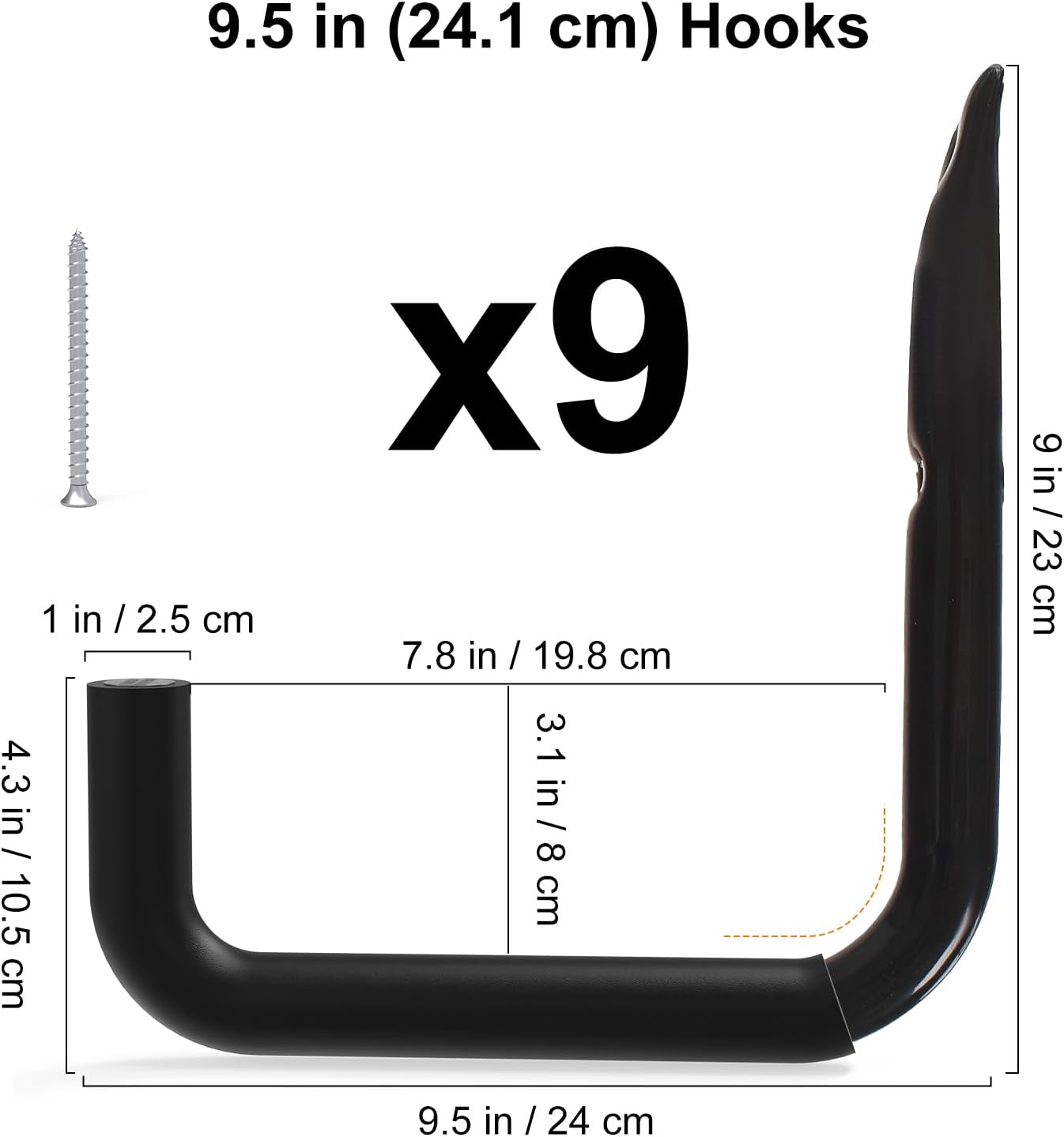 Detalle 2 de Kitmiido Leiterhaken 9er-Set