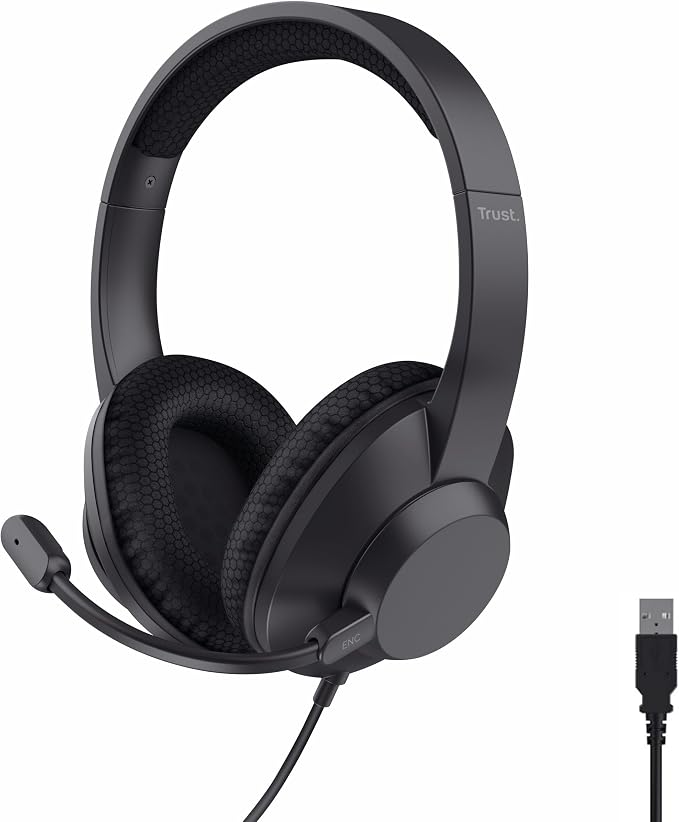 Detalle de Trust Ayda MAX Auriculares USB-C con Cancelación de Ruido