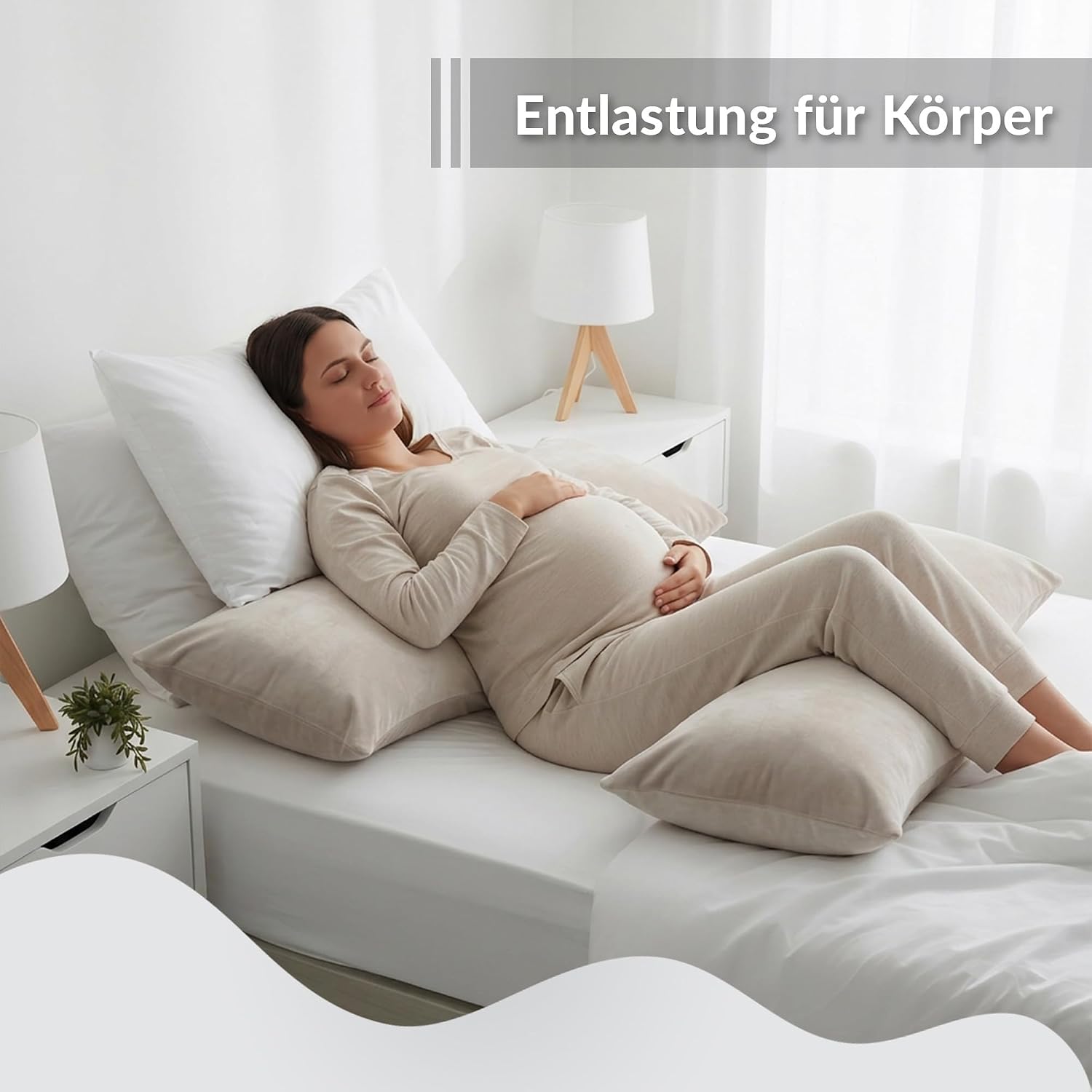 Thumbnail 2 de Totsy Baby sidsovarkudde 40 × 145 cm med avtagbart överdrag