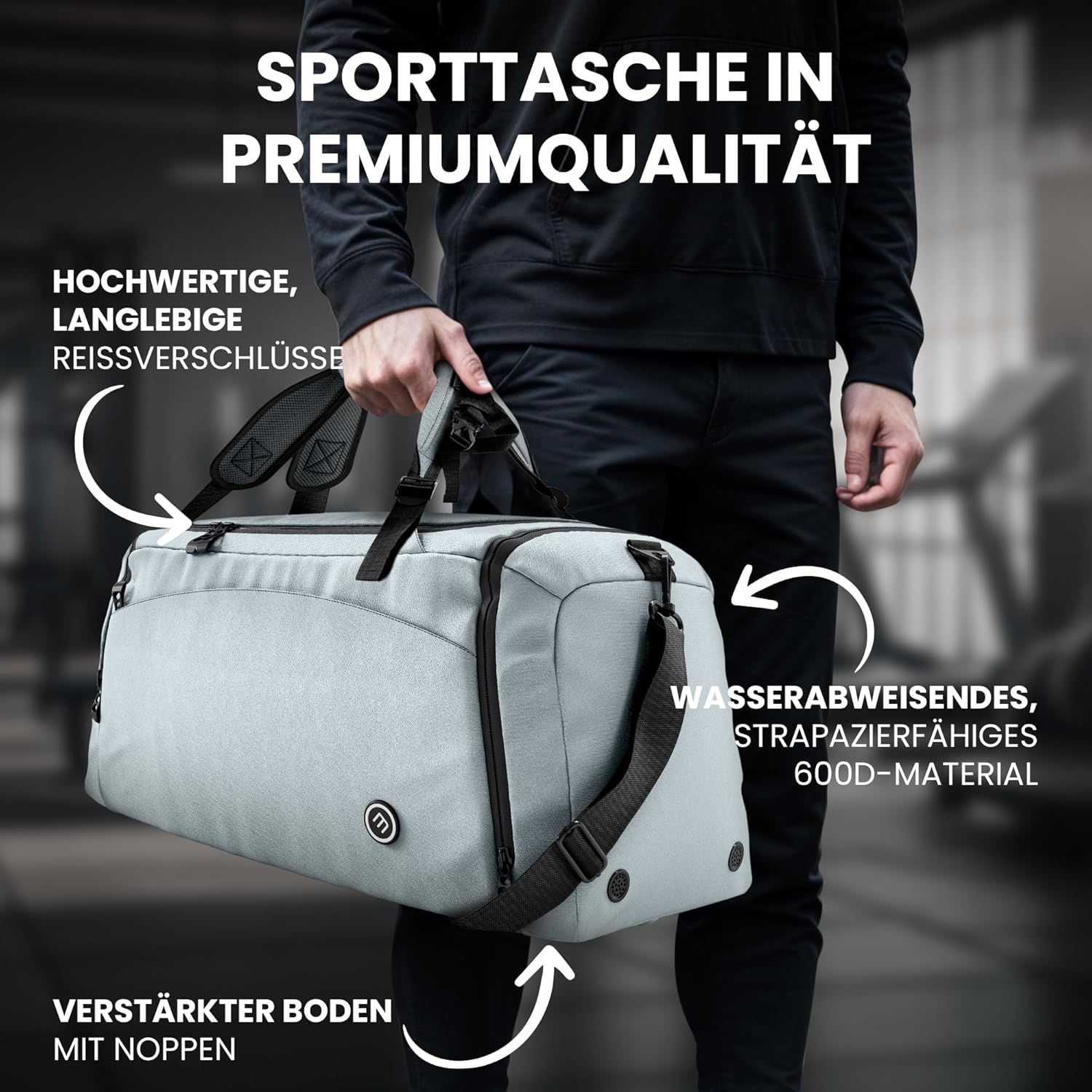 Thumbnail 4 de Sporttasche Trainingstasche mit Rucksack-Funktion, Schuhfach und Nassfach – 60 L