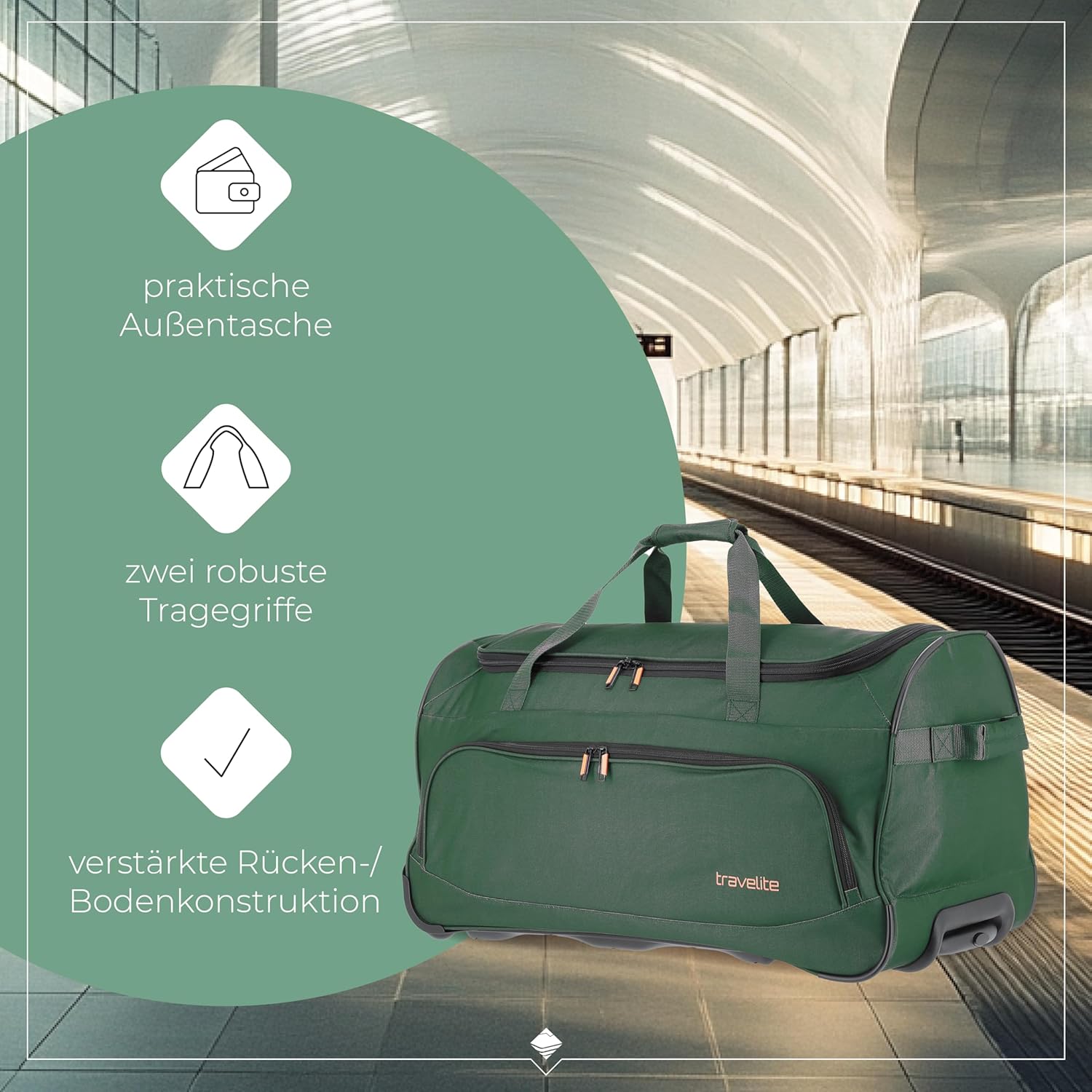 Thumbnail 6 de travelite Trolley Reisetasche mit Rollen – 89 Liter, 71 cm