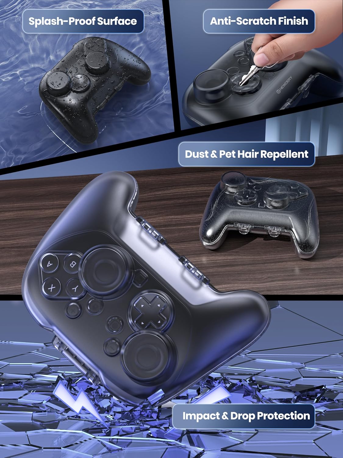 Thumbnail 5 de NEWDERY Switch 2 Pro Controller Hülle 139 g
