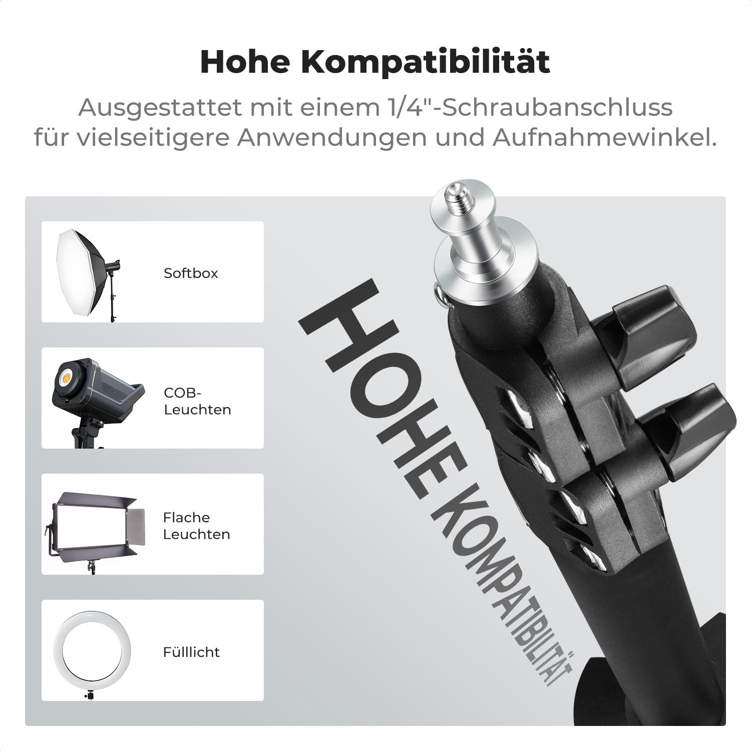Detalle 2 de K&F CONCEPT Lichtstativ 280 cm
