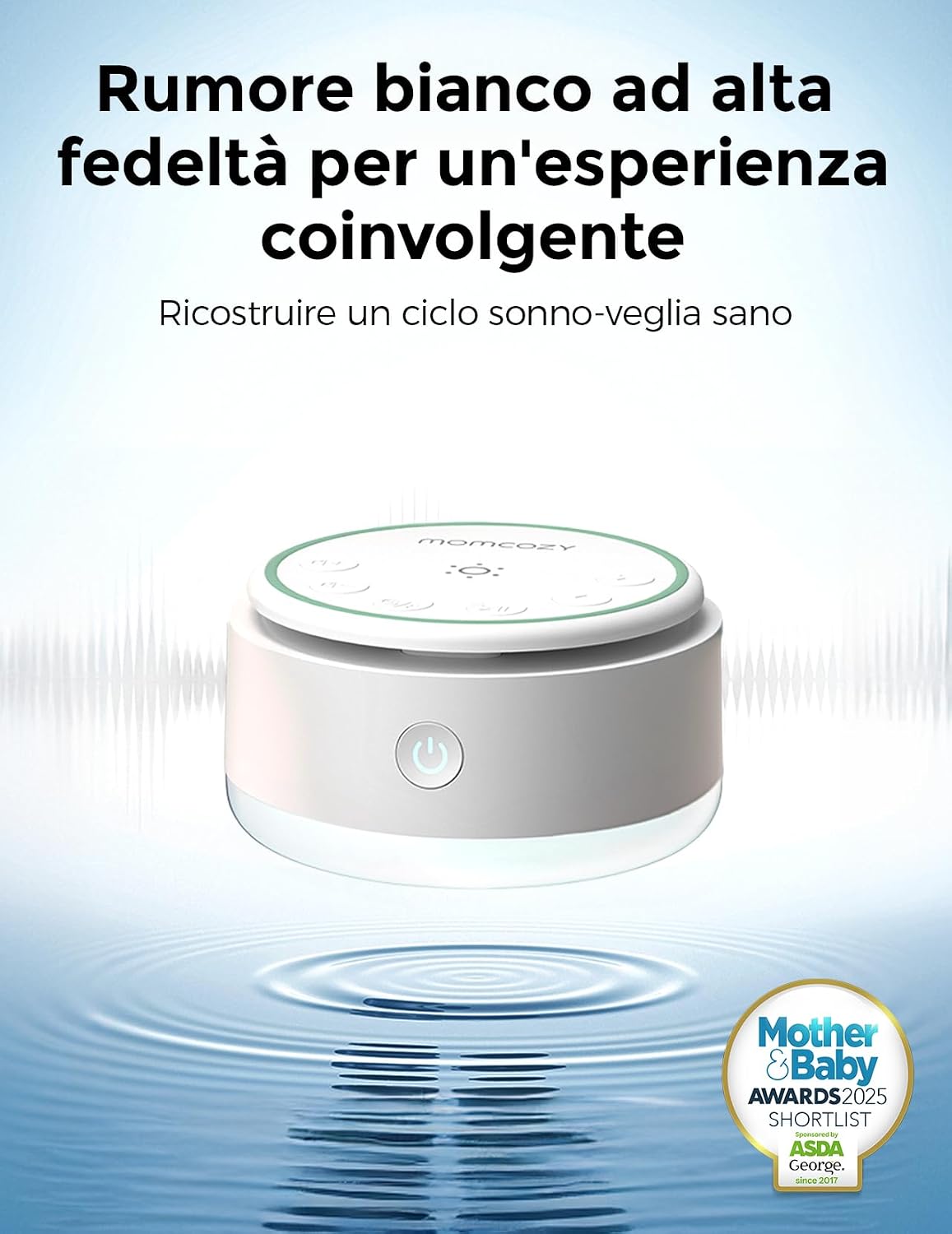 Thumbnail 1 de Momcozy Sound Machine con 20 suoni rilassanti e luce touch regolabile