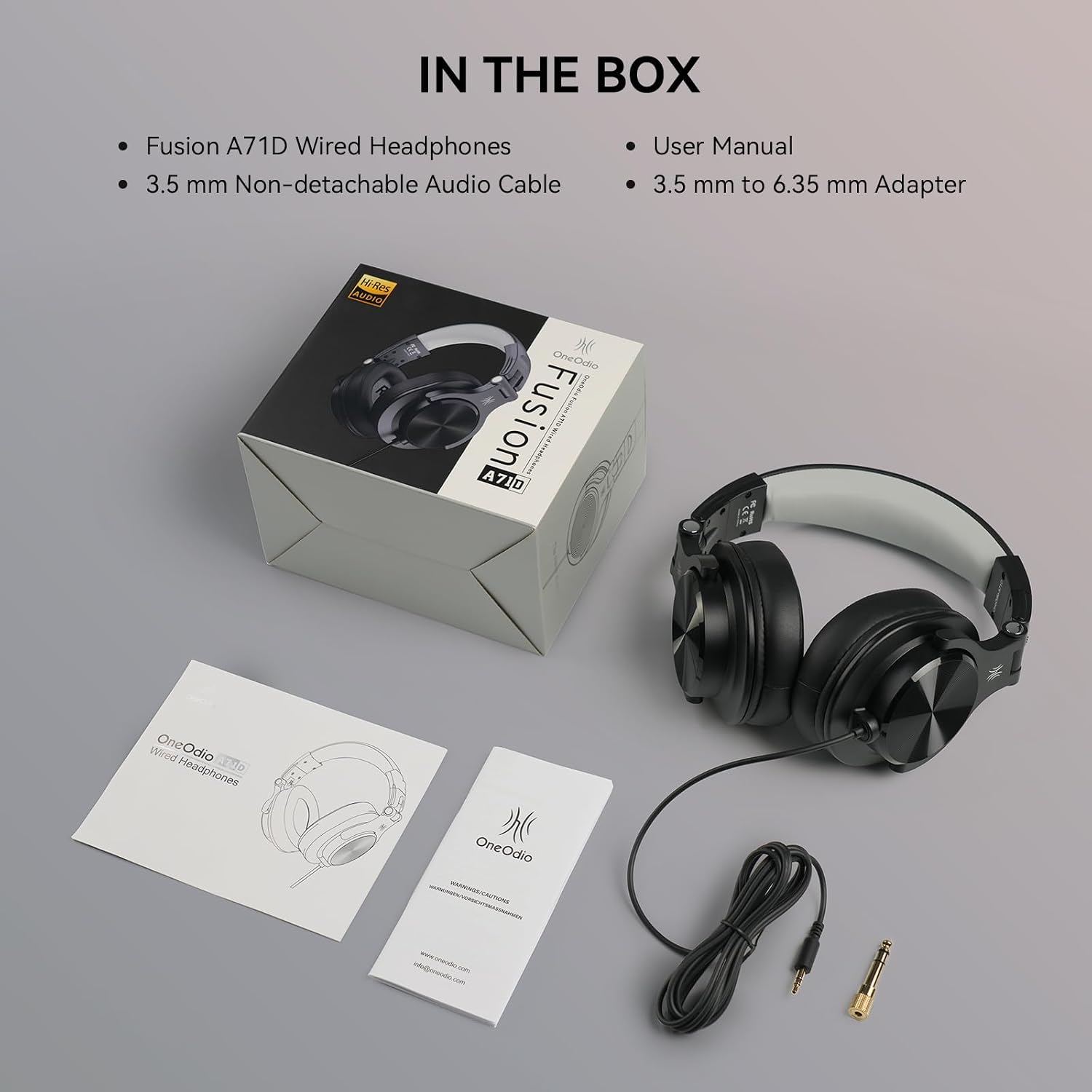 Thumbnail 6 de OneOdio A71D Wired Over-Ear Studio Monitor Headphones with 90° Swivel