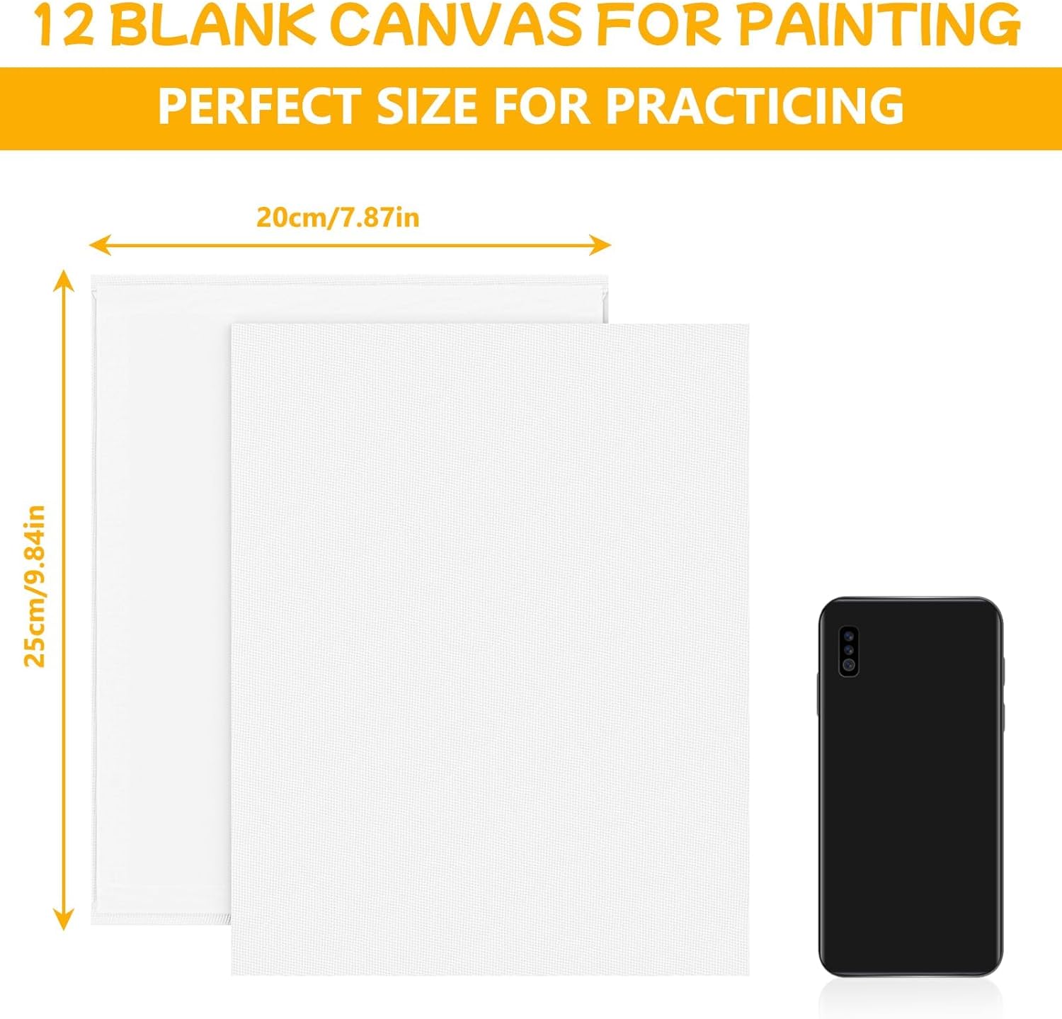 Thumbnail 4 de Koncci Canvas for Painting 20x25 cm, 12-pack, 3 mm cotton blank panels