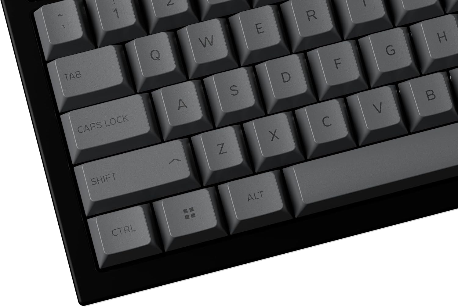 Detalle de GLORIOUS GPBT Tastenkappen (115x) Cherry-Profil, PBT, ANSI Schwarz – hochwertige Tipp-Erfahrung mit Thermosublimationsdruck