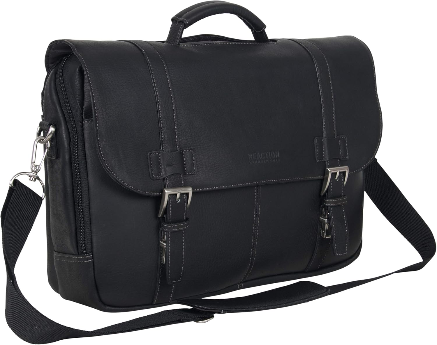 Thumbnail 4 de Kenneth Cole REACTION Show Business 16" Colombian Leather Laptop Portfolio Messenger Bag