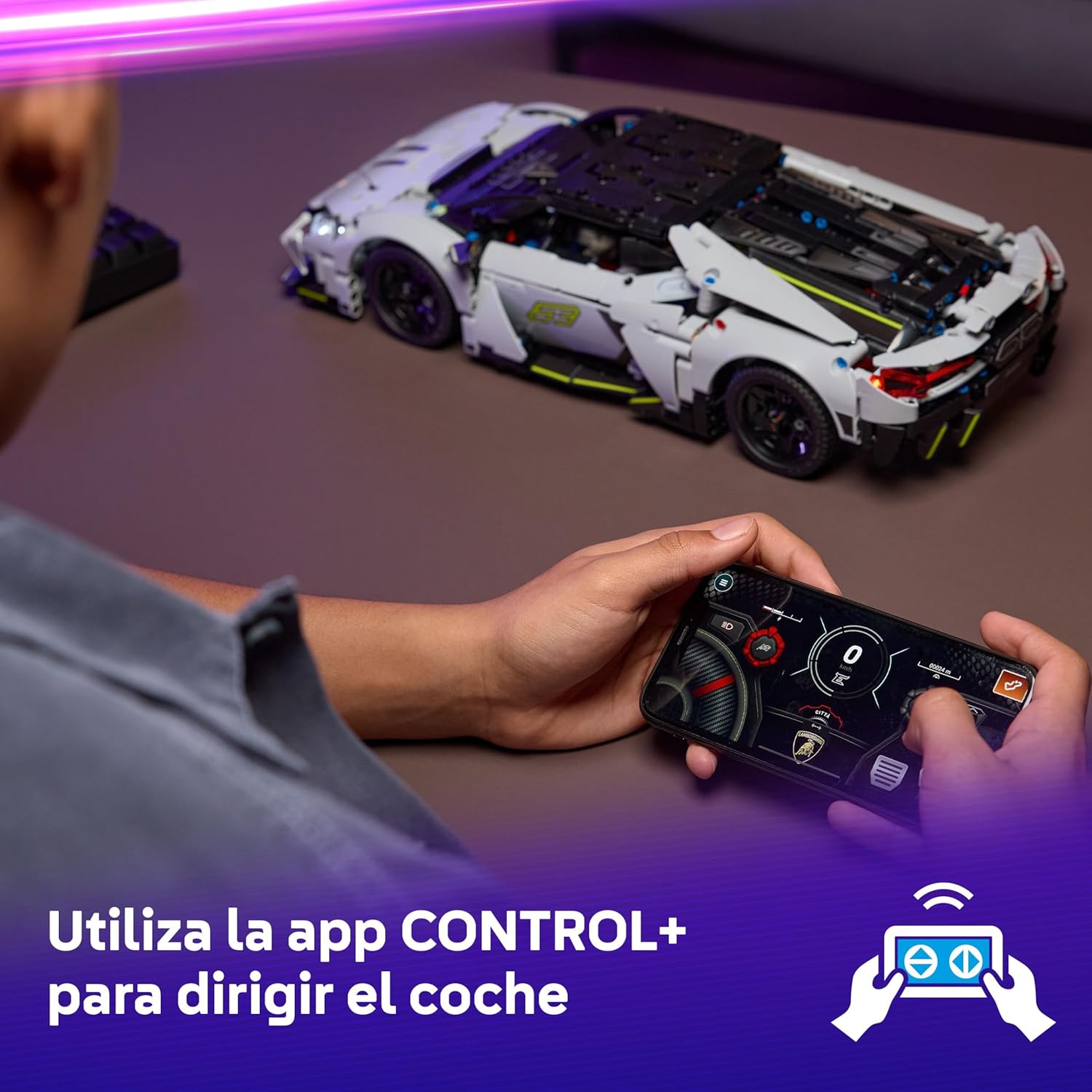 Detalle de LEGO Technic Superdeportivo Lamborghini Revuelto 42214