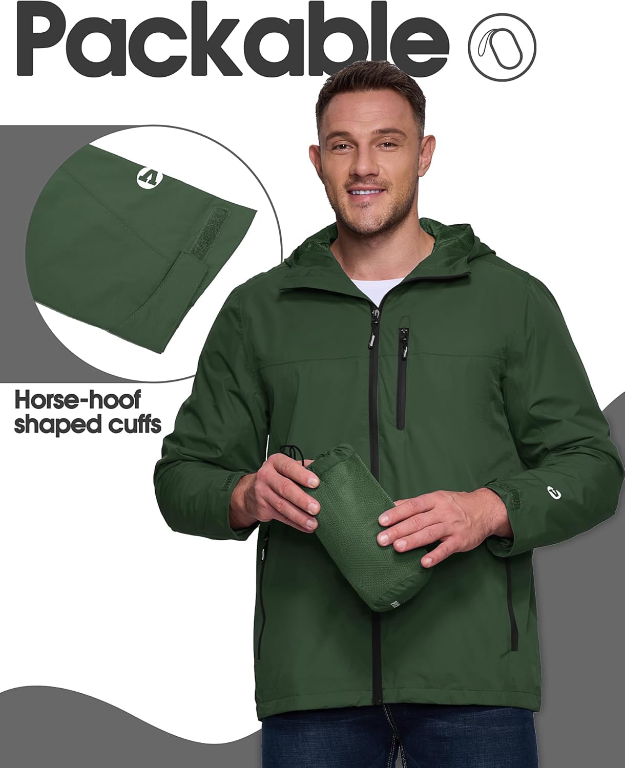 Thumbnail 5 de Outdoor Ventures Regenjacke Herren – wasserdicht, atmungsaktiv und packbar