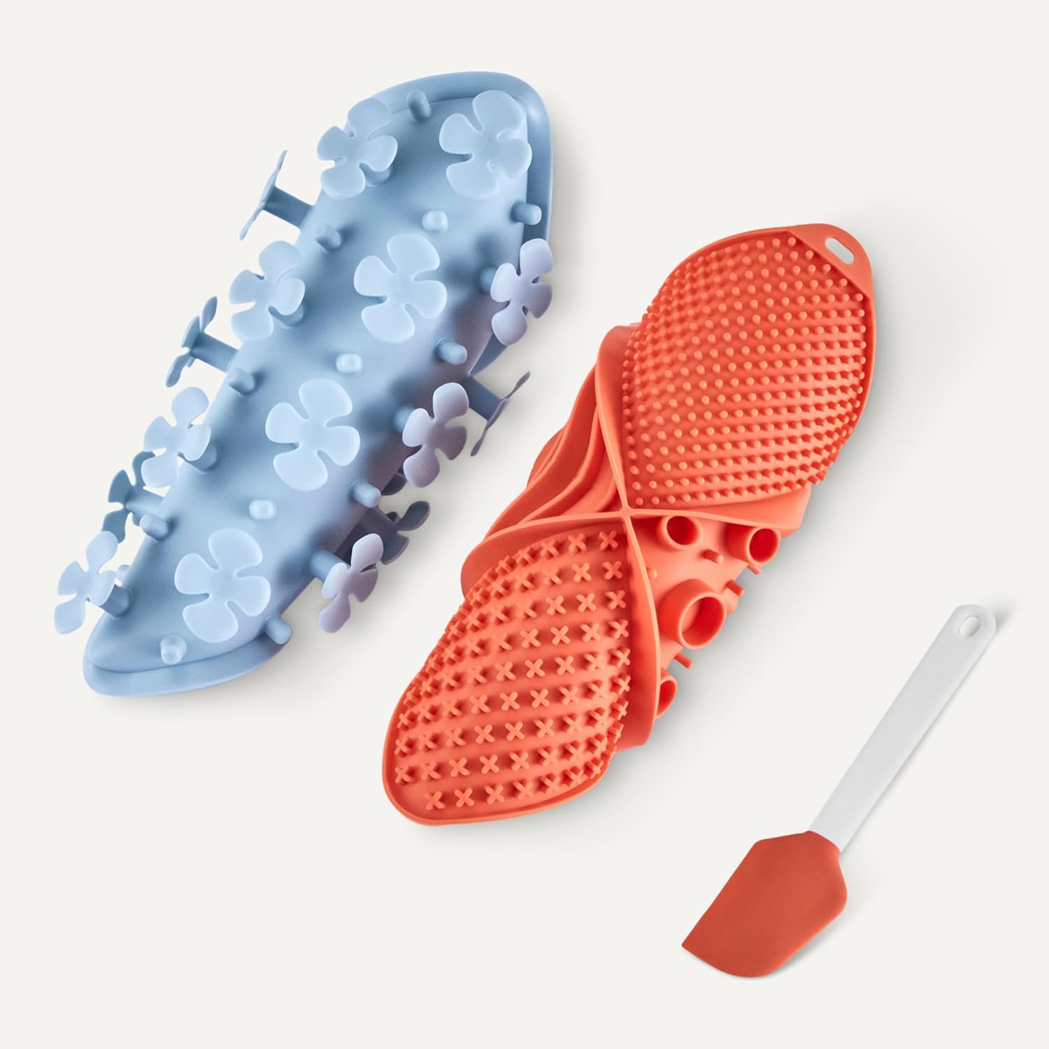 Detalle 2 de Amazon Basics Lot de 2 Tapis d'alimentation en Silicone pour Chiens et Chats (19,7 x 19,7 cm)