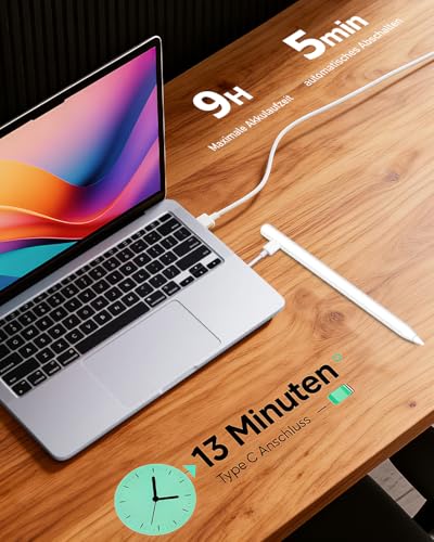 Detalle de Stylet iPad MYSTILUCK – précision capacitive avec détection de paume et charge rapide USB-C