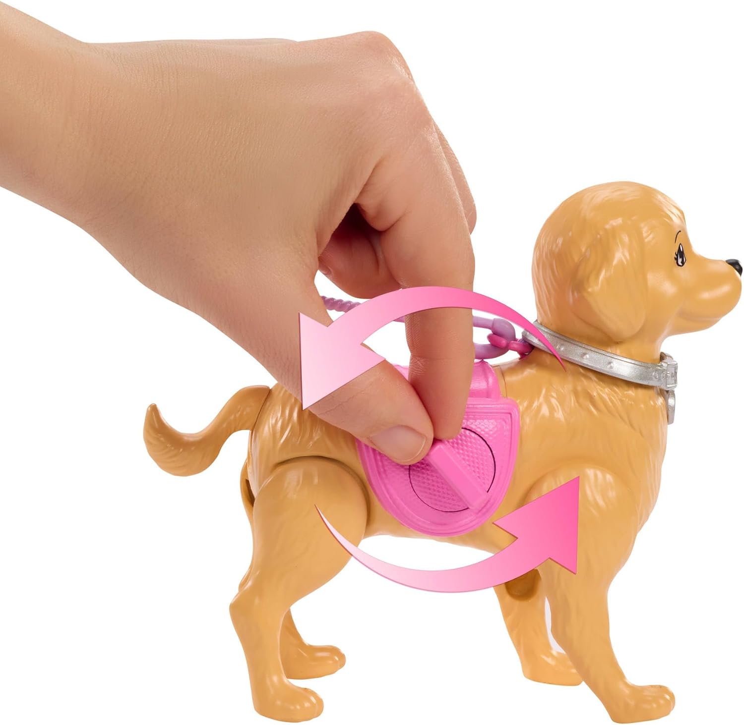 Detalle de Barbie Set Cagnolina Cammina e fa i bisogni con Malibu: passeggiata interattiva per bambine 3+