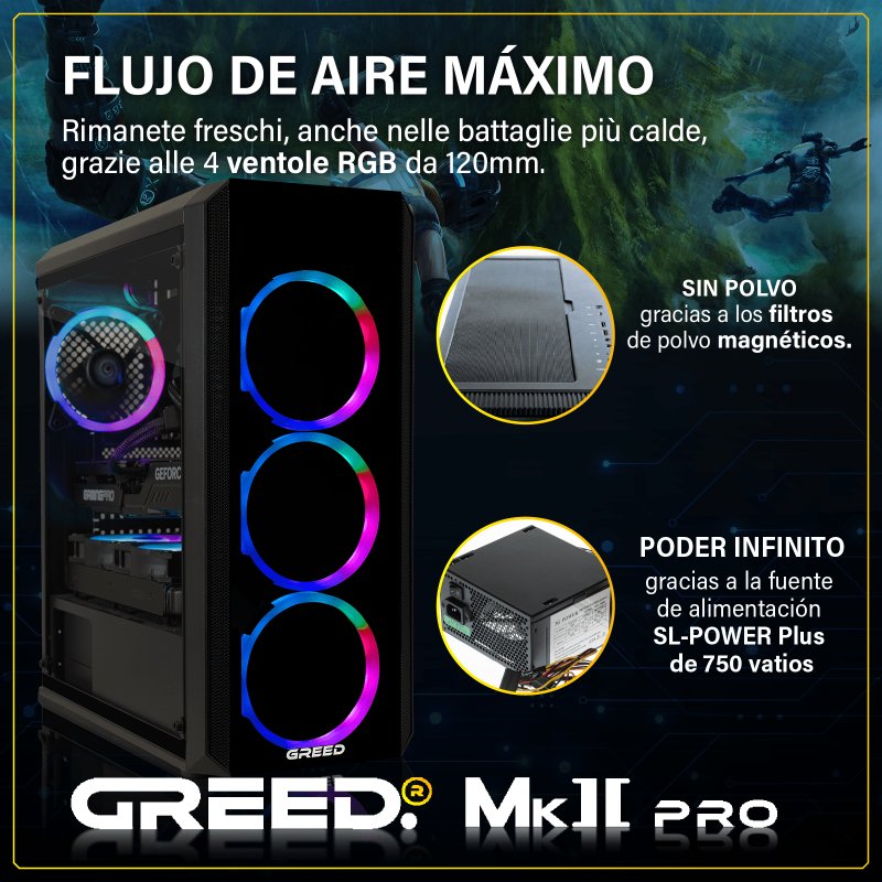 Thumbnail 3 de GREED MK2 Pro Ryzen 7 5700X, 32 GB y 1 TB SSD