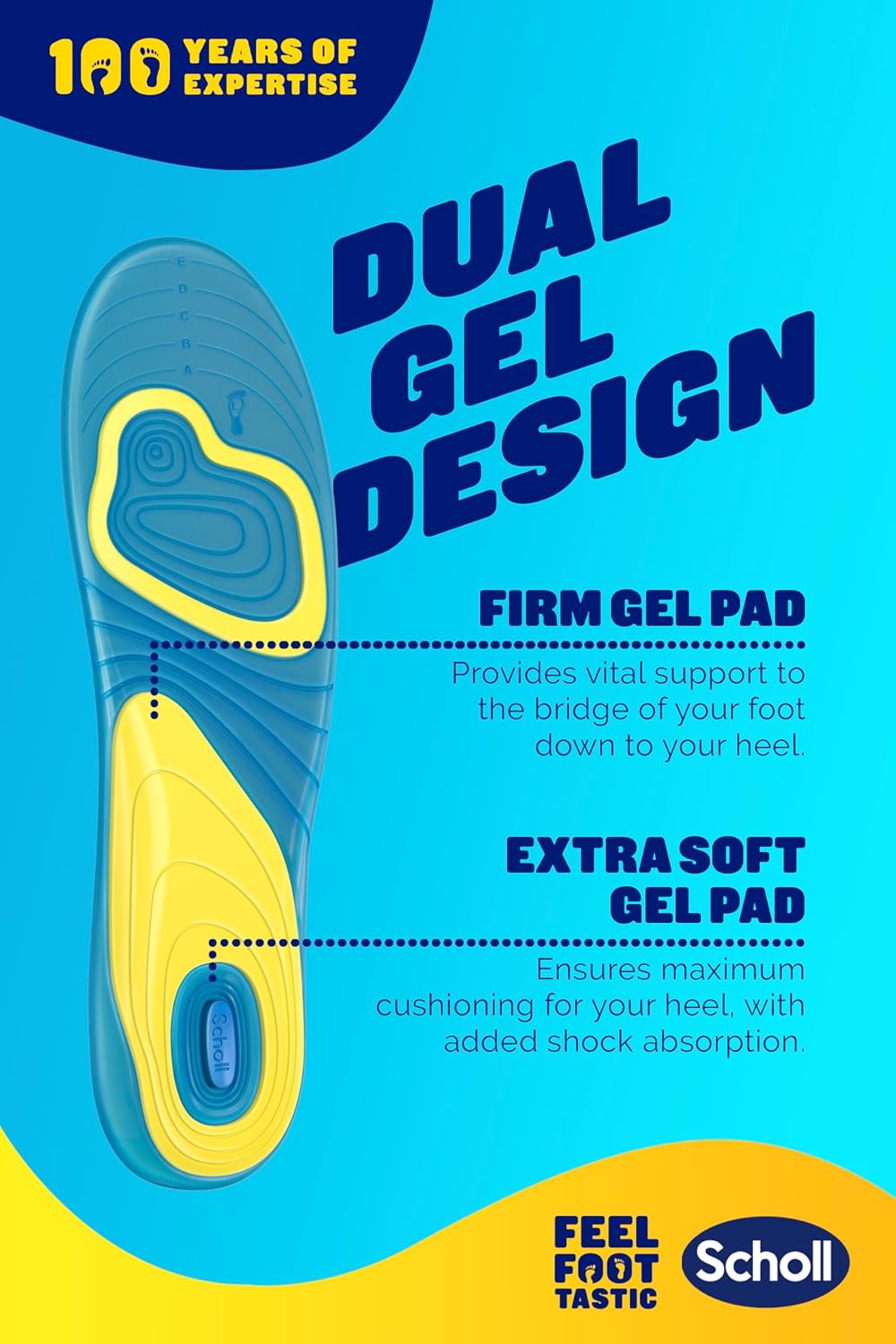 Thumbnail 5 de Scholl GelActiv Everyday Men’s Insoles – All‑Day Comfort, Trim to Fit UK 7–12