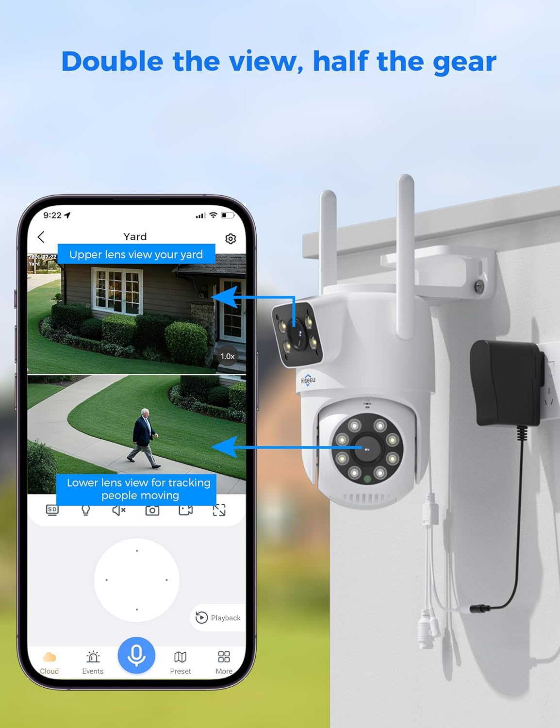 Detalle 1 de Hiseeu Wireless Security Cameras Pro 1TB