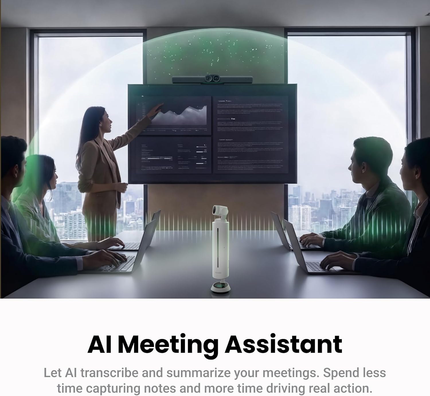 Detalle de Insta360 Wave AI Conference Speakerphone: Smart, Quiet, and Ready for Any Meeting
