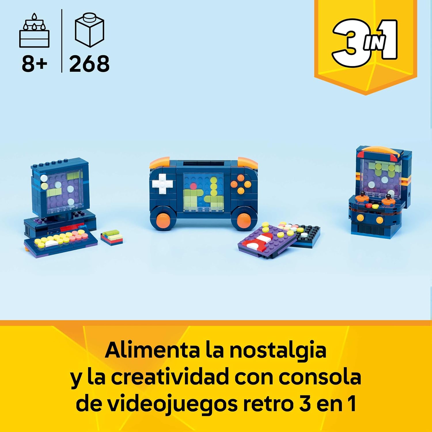 Detalle 2 de LEGO Creator 3en1 Consola de Videojuegos Retro 31380