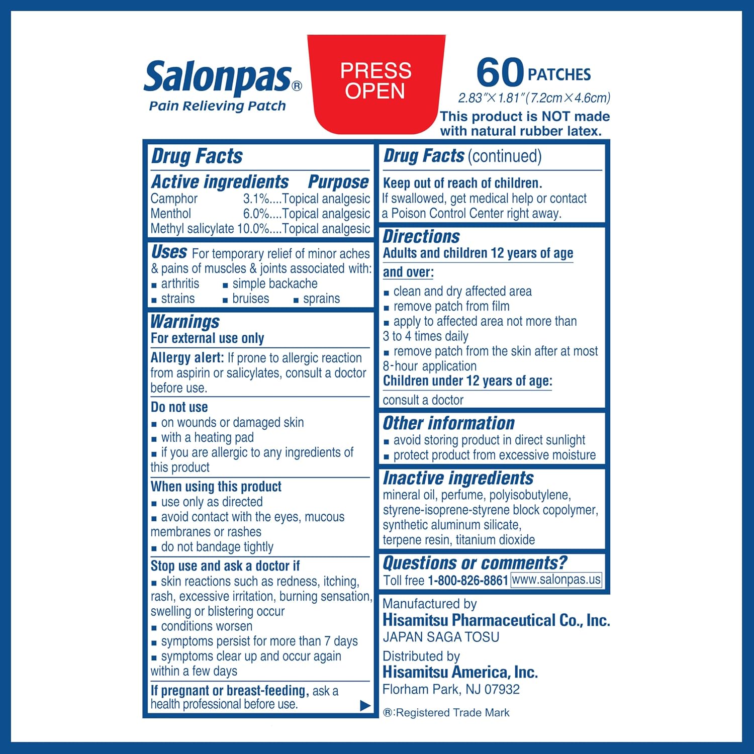 Thumbnail 6 de Salonpas Pain Relief Patch, 60 Count