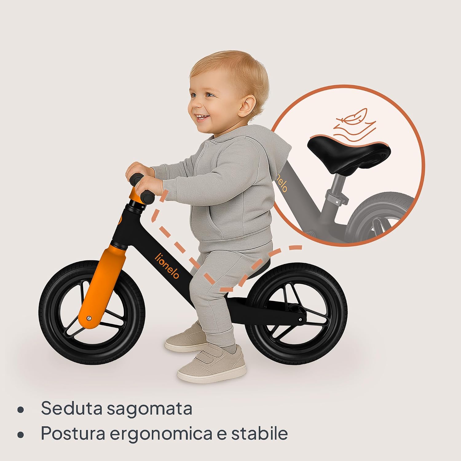 Thumbnail 6 de Lionelo Toni: Bicicletta senza pedali per bambini 18 mesi–30 kg, ruote PU 25 cm