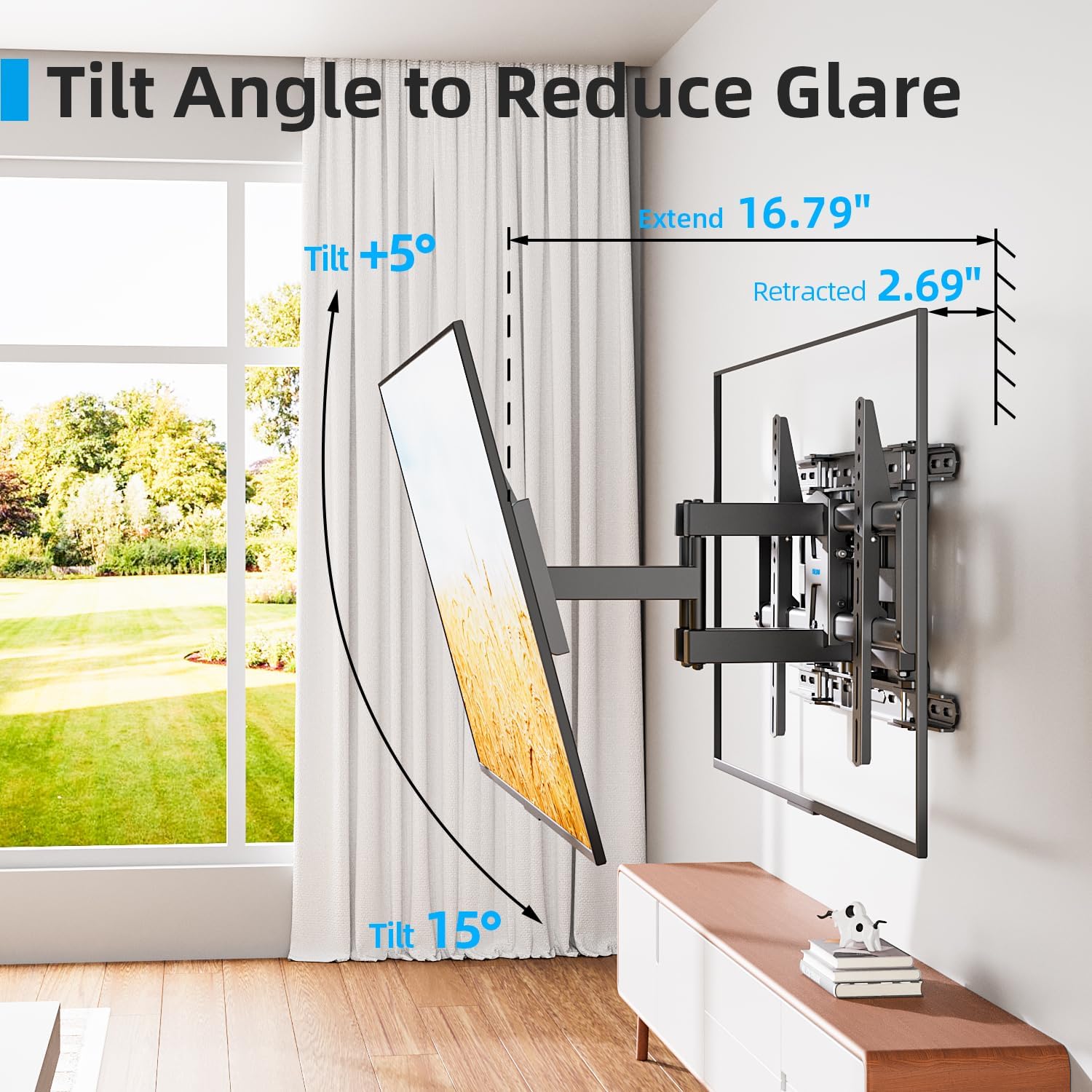 Thumbnail 4 de USX STAR Full Motion TV Wall Mount with 24-Inch Studs for 42–86-Inch TVs