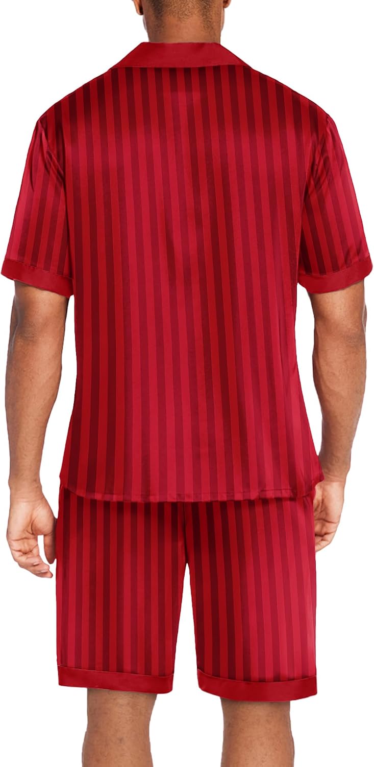 Detalle 2 de Ekouaer Men's Satin Pajama Set