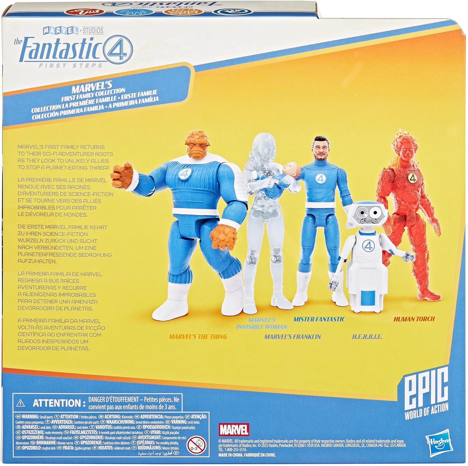 Thumbnail 4 de Marvel G09825L0 Fantastic Four Action Figure Set, 10-cm Scale, 6 Figures & 3 Accessories