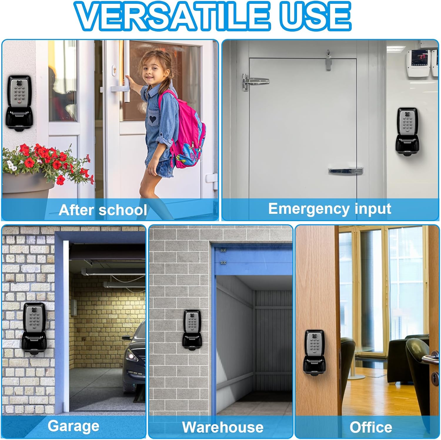 Thumbnail 6 de Key Safe Wall Mounted: Large Outdoor Key Lock Box with 12-Digit Code
