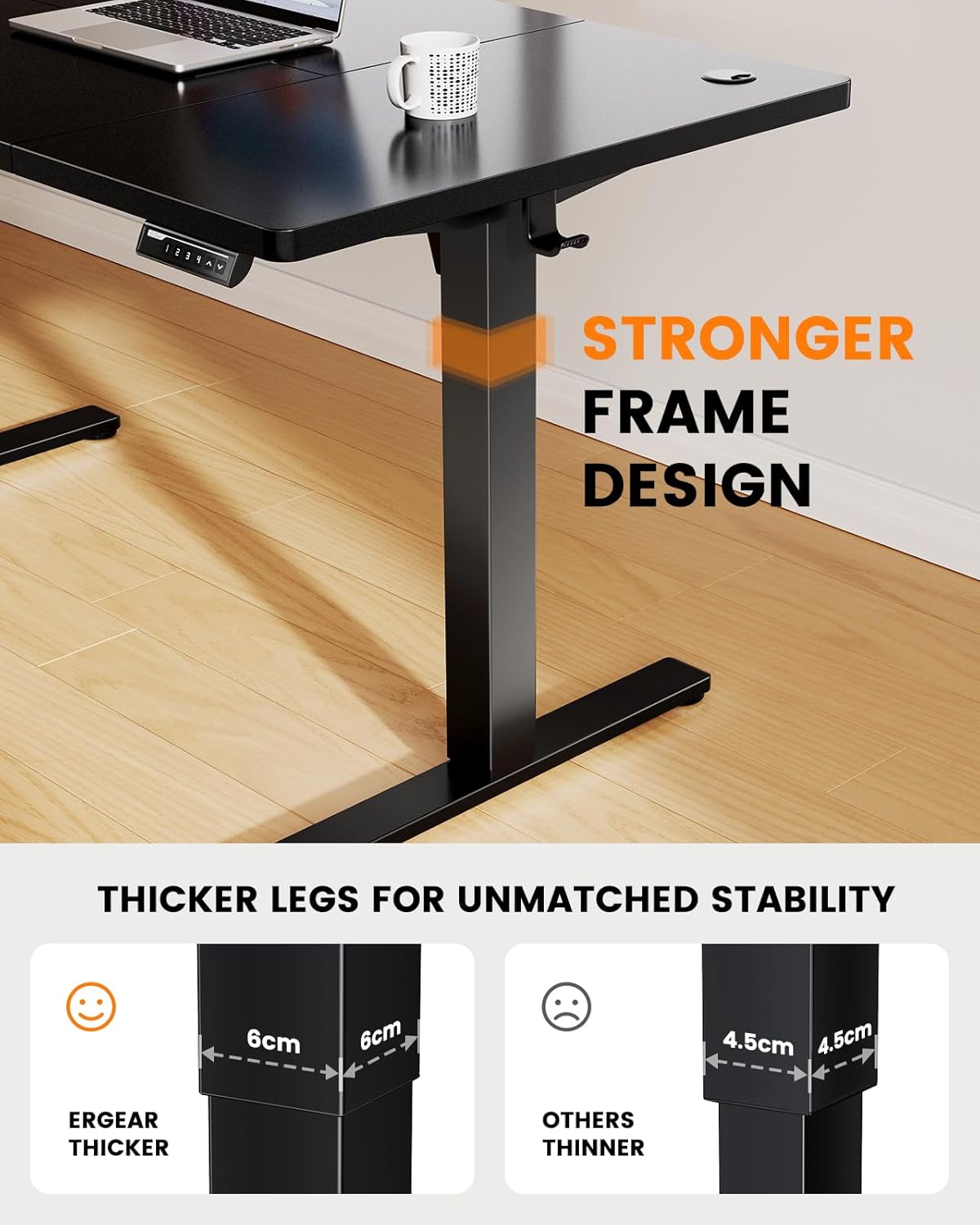 Thumbnail 5 de ErGear Electric Standing Desk 160×80 cm