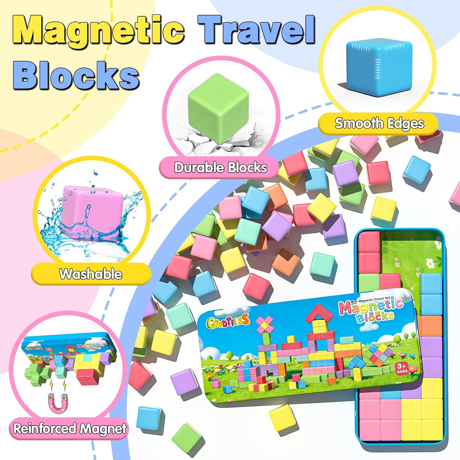 Detalle 2 de Goodtiles Magnetic Blocks, 0.8-Inch Cubes