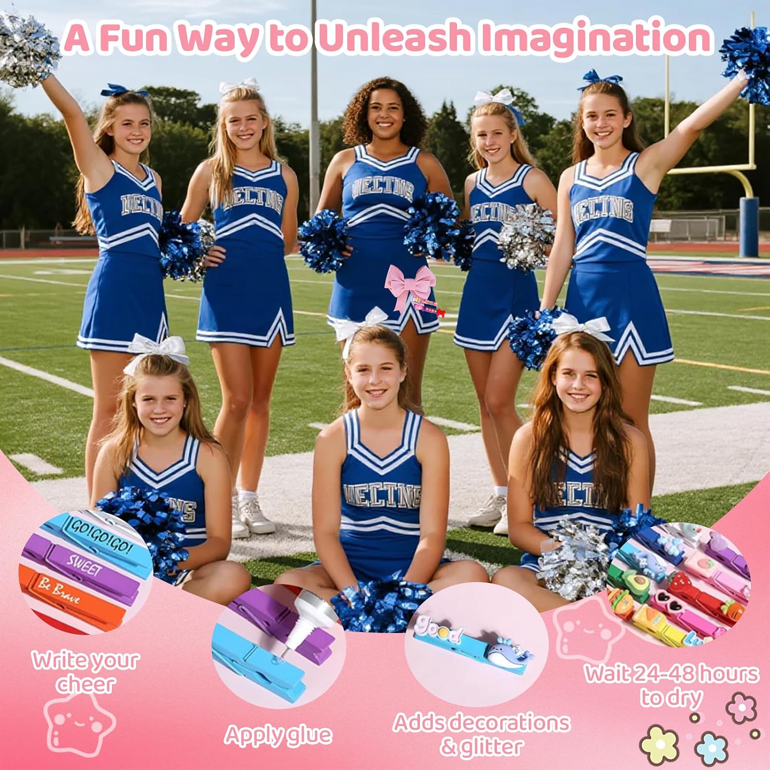 Thumbnail 1 de Cheer Pins craft kit with wooden clips