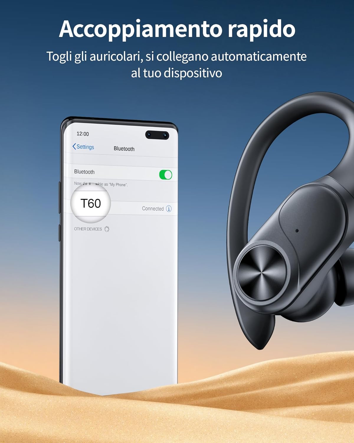 Thumbnail 6 de ECLVOX Cuffie Bluetooth Sport 5.3 80 ore