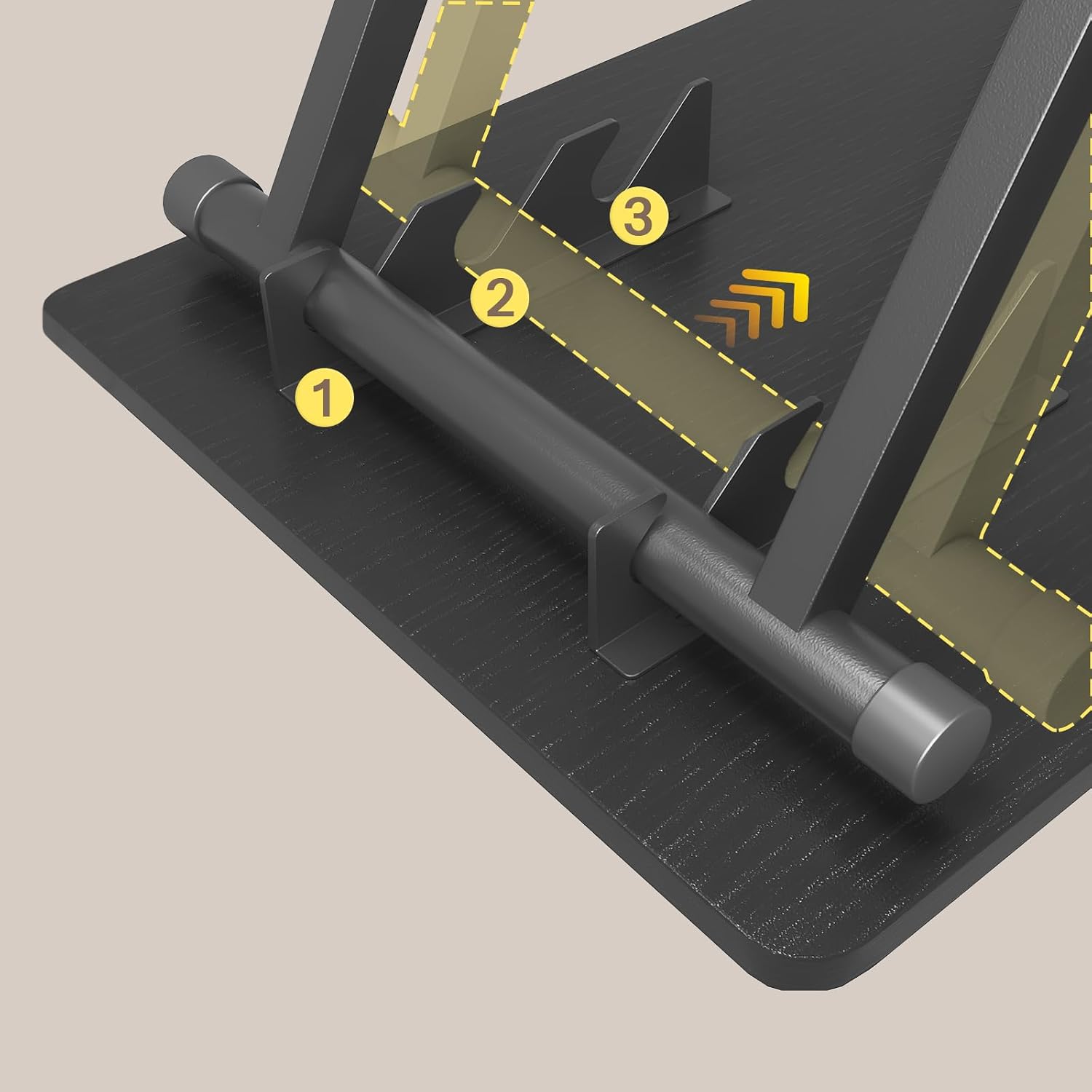 Thumbnail 4 de HOOBRO Tavolino Pieghevole con Altezza Regolabile EBK16BZ01 (60 × 40 × 60 cm) Nero
