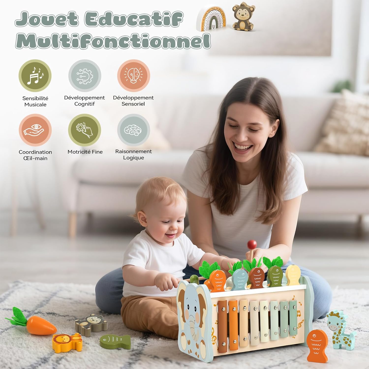 Thumbnail 2 de Jouet Montessori bois 6 en 1 à 1 an