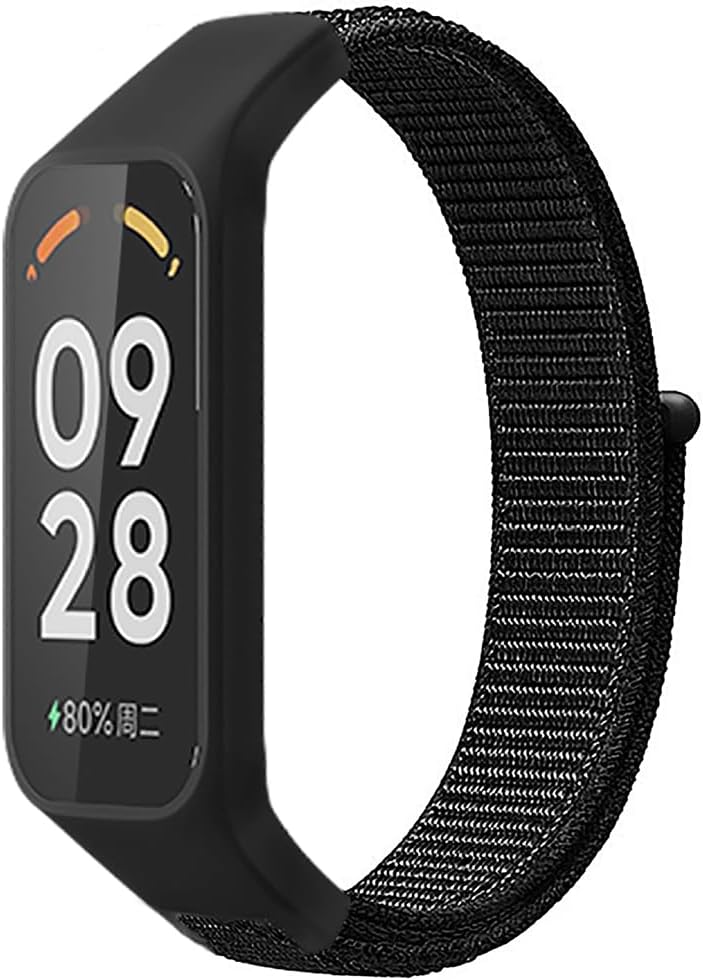 Detalle de FYISWHO Breathable Nylon Watch Strap Sport for Xiaomi Smart Band 8 Active / Redmi Smart Band 2 – Replacement Band