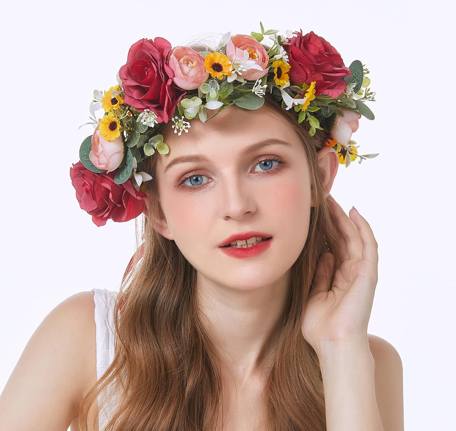 Detalle 1 de LLinfflr Floral Crown Headband