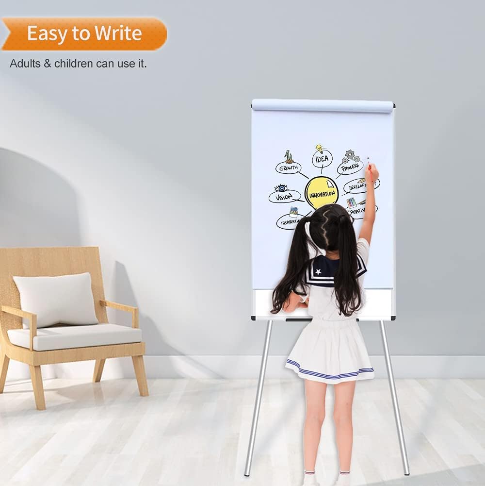 Detalle de VIZ-PRO 36 x 24-Inch Whiteboard Easel, Height-Adjustable Portable Stand
