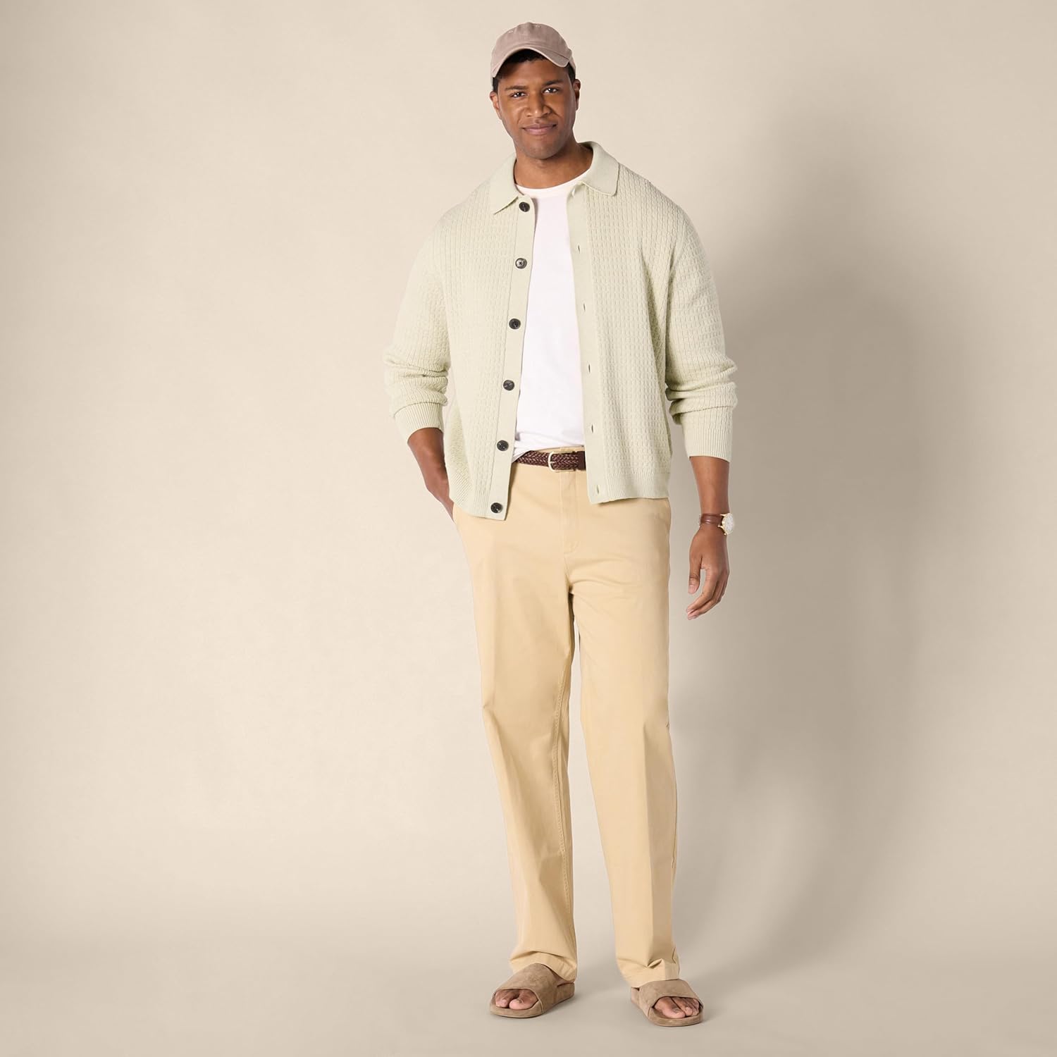 Thumbnail 5 de Amazon Essentials Herren Weite Strickjacke mit Kragen – bequemer Cardigan mit Knopfleiste
