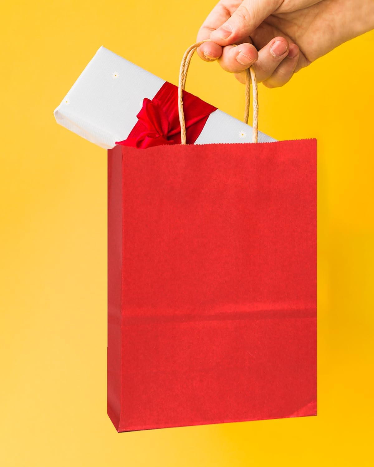 Thumbnail 4 de Gcardist 24 Stück Wein Mini-Geschenk-Taschen aus Kraftpapier – 12x6x15 cm, FSC-zertifiziert