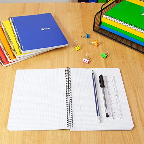 Detalle 2 de Enri Cuadernos A5 (4º) Cuadrícula 4x4, Pack 5 Libretas, Tapa Blanda
