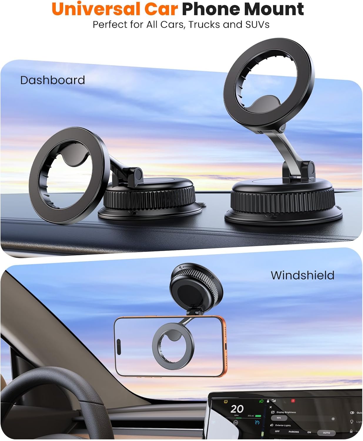 Thumbnail 1 de BOSILLEY Magnetic Car Phone Holder for MagSafe with Reinforced Zinc Alloy Hinge