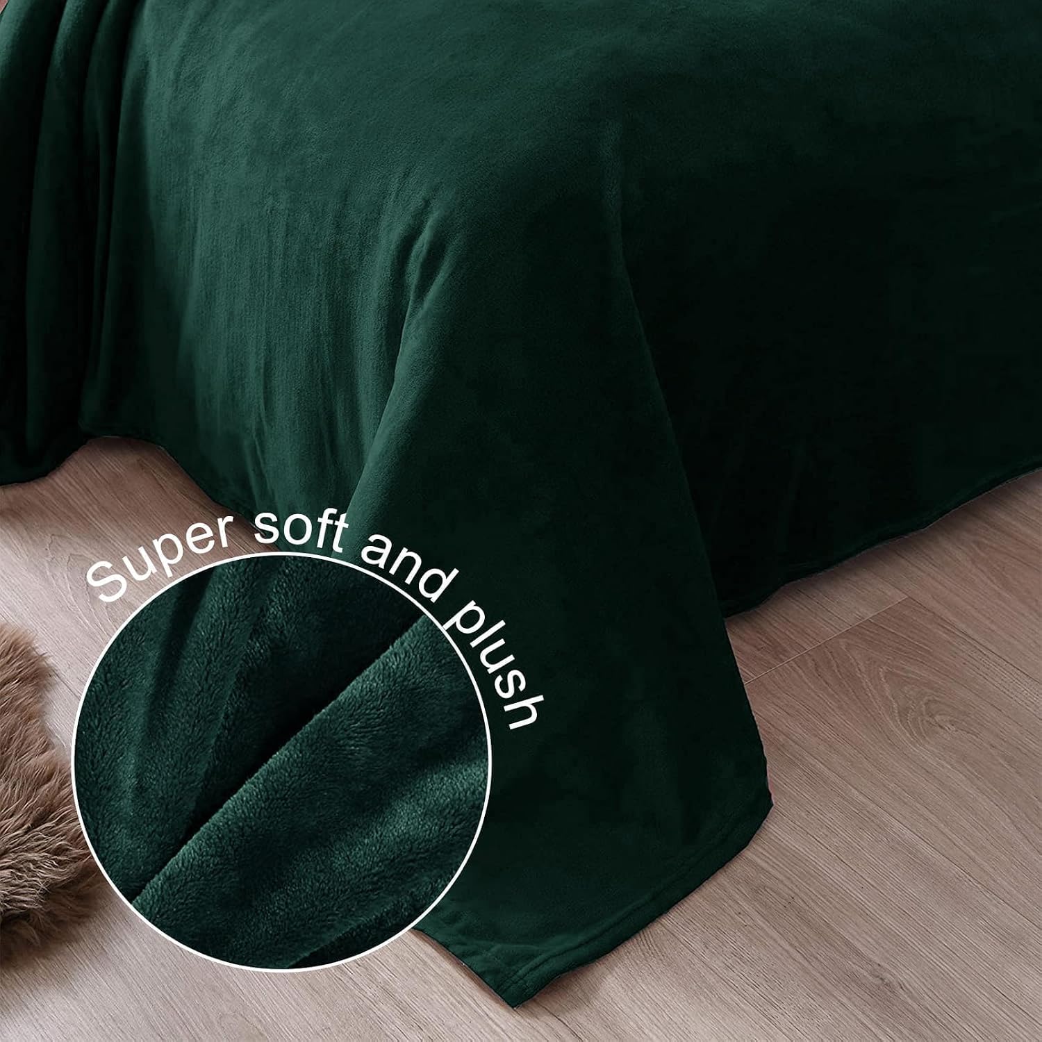 Thumbnail 5 de Fleece blanket 230x168 cm double, forest green