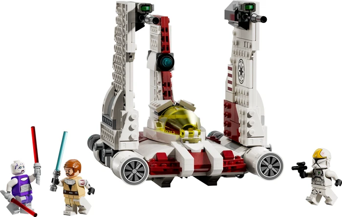 Detalle de LEGO Star Wars V-19 Torrent-Sternjäger 75432 – Klappbare Flügel, Cockpit und Frontrad