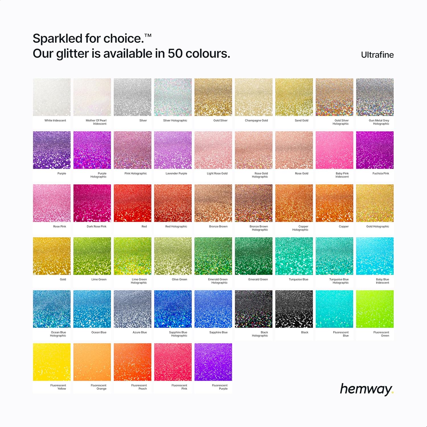 Thumbnail 4 de Hemway Ultra Sparkle Glitter – Bronze Brown Holographic (ultrafine, 100g) for crafts, makeup & nail art